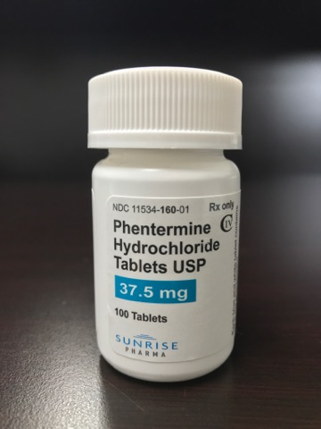 Phentermine Hydrochloride Tablets (37.5 mg) 1,000 tablets